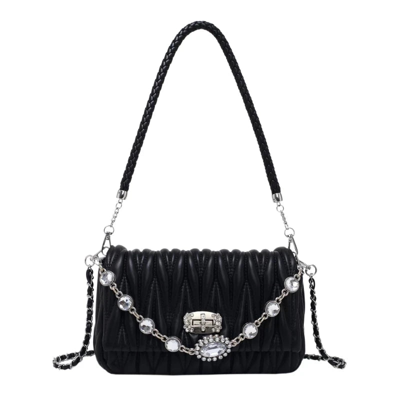Diamond Small Crossbody Messenger Bag Chain Purses Handbags