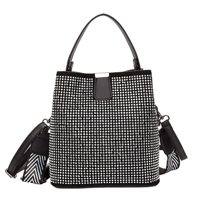 Diamond Women's Shoulder Bag Bucket Large Capacity Crossbody Bag Handbag
