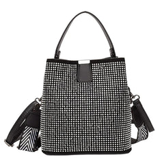 Diamond Women's Shoulder Bag Bucket Large Capacity Crossbody Bag Handbag