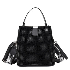 Diamond Women's Shoulder Bag Bucket Large Capacity Crossbody Bag Handbag