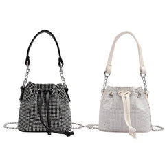Diamonds Bucket Chain Shoulder Bags Rhinestones Crossbody Tote Handbags