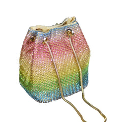 Sweet Style Rhinestone Bucket Bag Mini Handbag