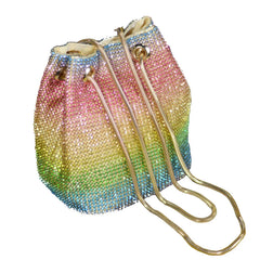 Sweet Style Rhinestone Bucket Bag Mini Handbag