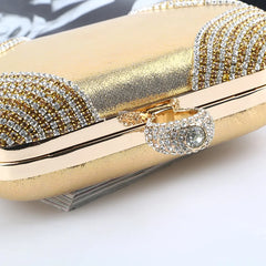 Diamonds Inlay Evening Clutch Bags Women Diamod Ring Handbags