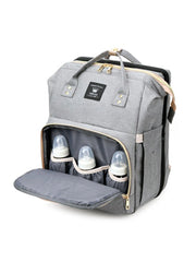 Diaper Bag Backpack with Bassinet Folding Crib, Large Capacity Mummy Bag