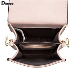 Plaid Print Messenger Bags Small Crossbody PU Leather Shoulder Bag