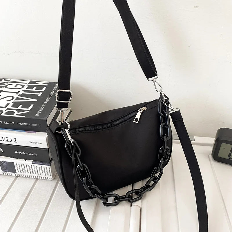 Nylon Crossbody Bag Chain Female Shoulder Handbag