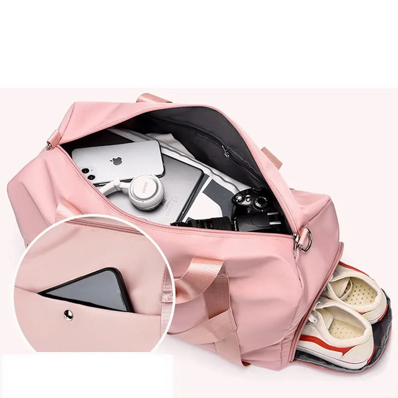 Fitness Women Travel Bags Nylon Gym Bag Yoga Crossbody Shoulder Bag WHDV2049