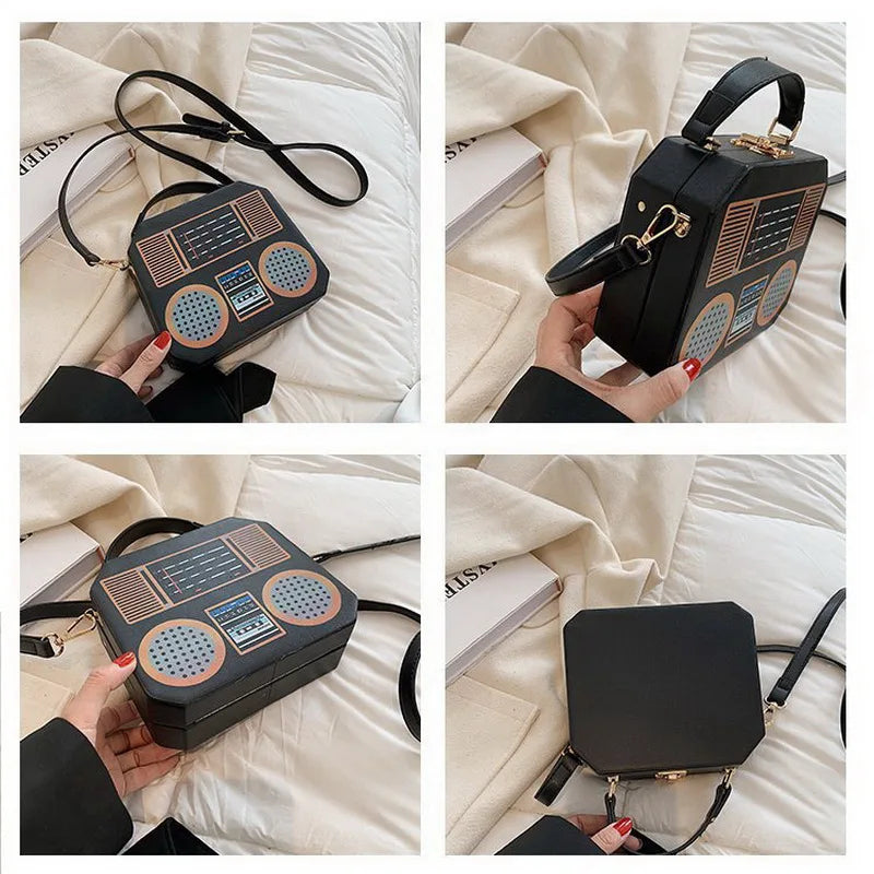 Small Square Crossbody Bag Shoulder Funny Radi