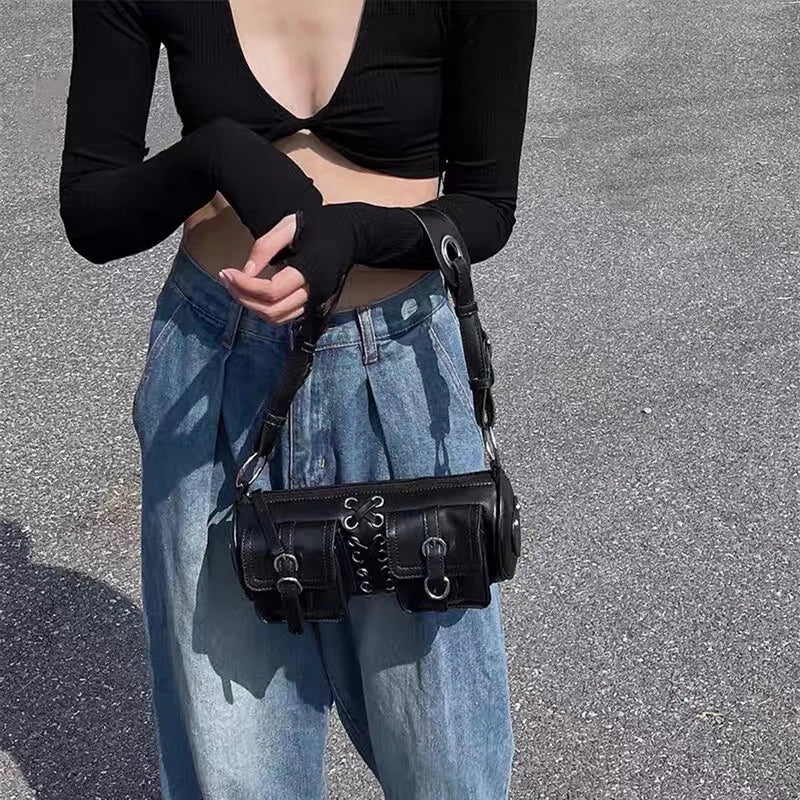 Hip-Hop Style Shoulder Bag Crossbody Bucket Bag WHDV2198