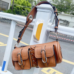 Hip-Hop Style Shoulder Bag Crossbody Bucket Bag WHDV2198