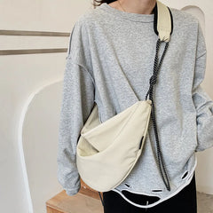 Japanese Style Nylon Women Messenger Bag Drawstring Shoulder Bag