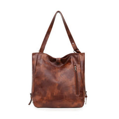 Retro Large Capacity Shoulder Bags PU Leather Motorcycle Bag