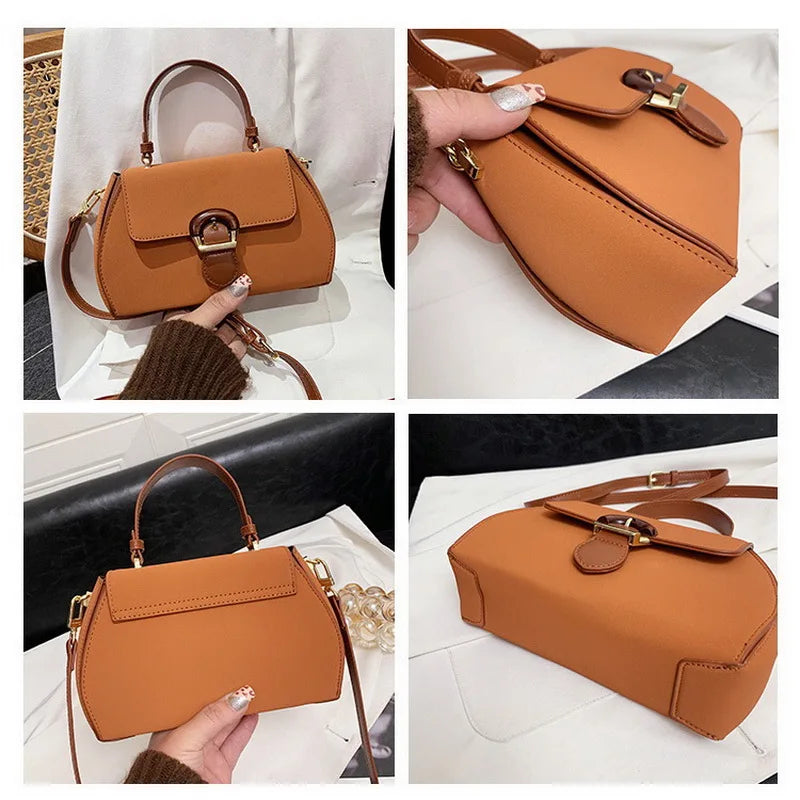 Vintage Crossbody Bag for Women PU Leather Ladies Handbag