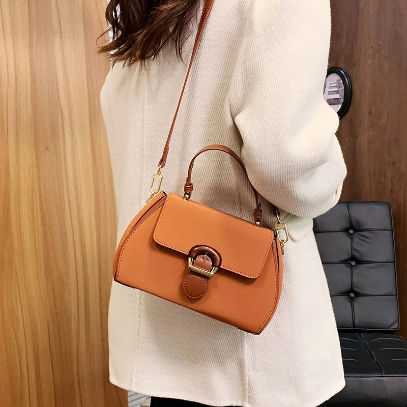 Vintage Crossbody Bag for Women PU Leather Ladies Handbag