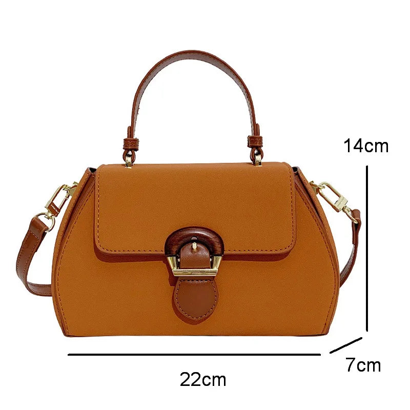 Vintage Crossbody Bag for Women PU Leather Ladies Handbag