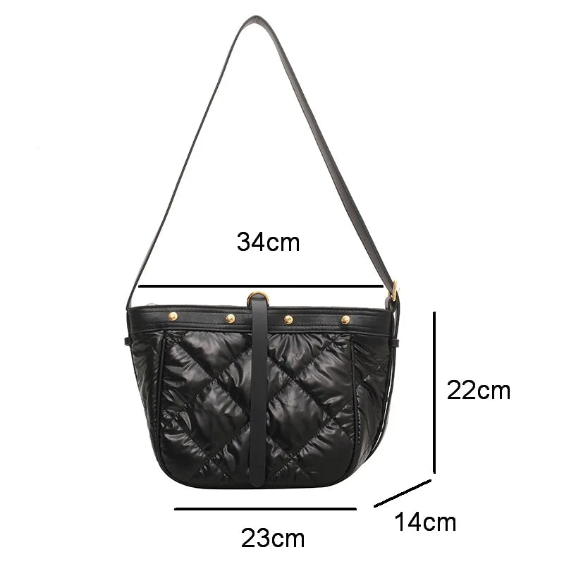Soft PU Leather Shoulder Bag For Women Bag Diamond Lattice Messenger Bag