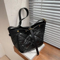Soft PU Leather Shoulder Bag For Women Bag Diamond Lattice Messenger Bag