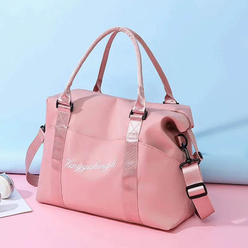 Waterproof Sport Gym Yoga Bag Big Travel Duffle Handbag For Women