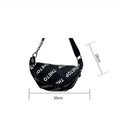 Waterproof Nylon Women Crossbody Bag Letter Print Female Chest Bags