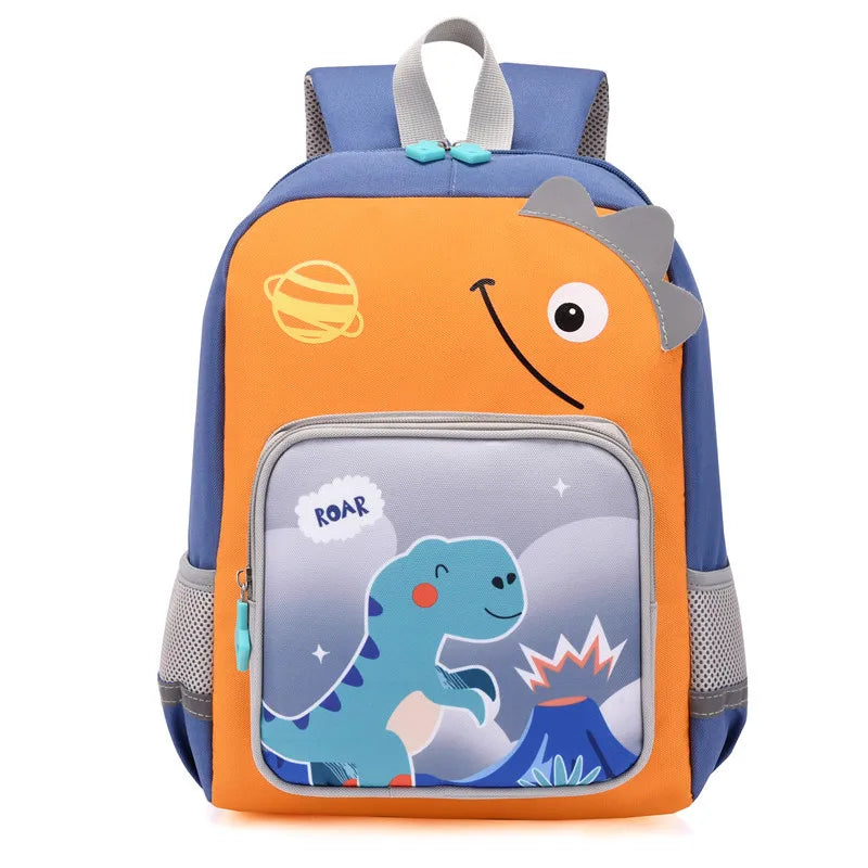 Dino Cartoon School Bags for Kids Girls Boys Waterproof Backpack