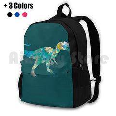 Dino Hiking Backpack Waterproof Camping Travel T Rex Triceratops Minimalist