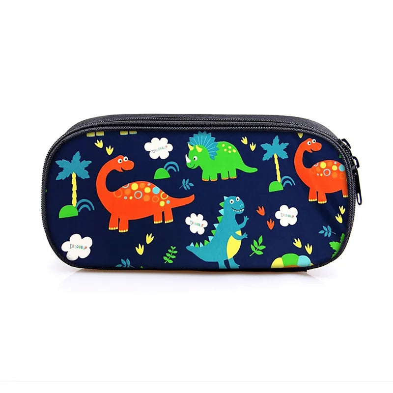 Dinosaur Print Cosmetic Cases Pencil Box Boys Girls T. Rex Pencil Bags