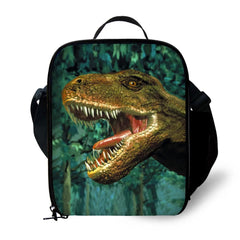 Dinosaur Print Kids Lunch Bag Insulated Lunchbox Small Cooler Bag for Boys