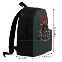 Dirk Gently Fan Art Travel Laptop Bagpack Bags - Rowdy 3 Design