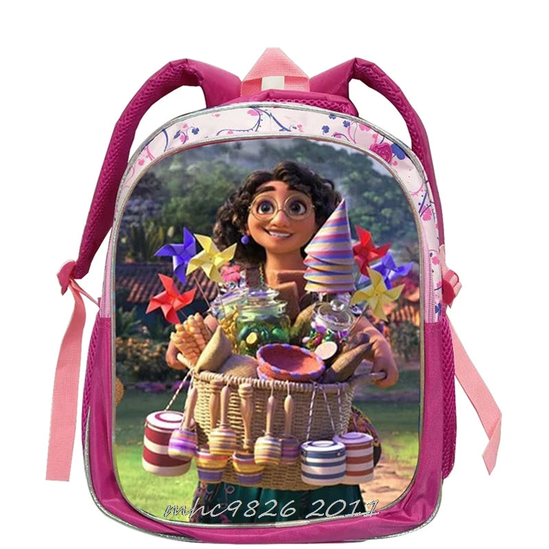 Pink Cartoon Baby Girls Schoolbag For Kindergarten Encanto Waterproof