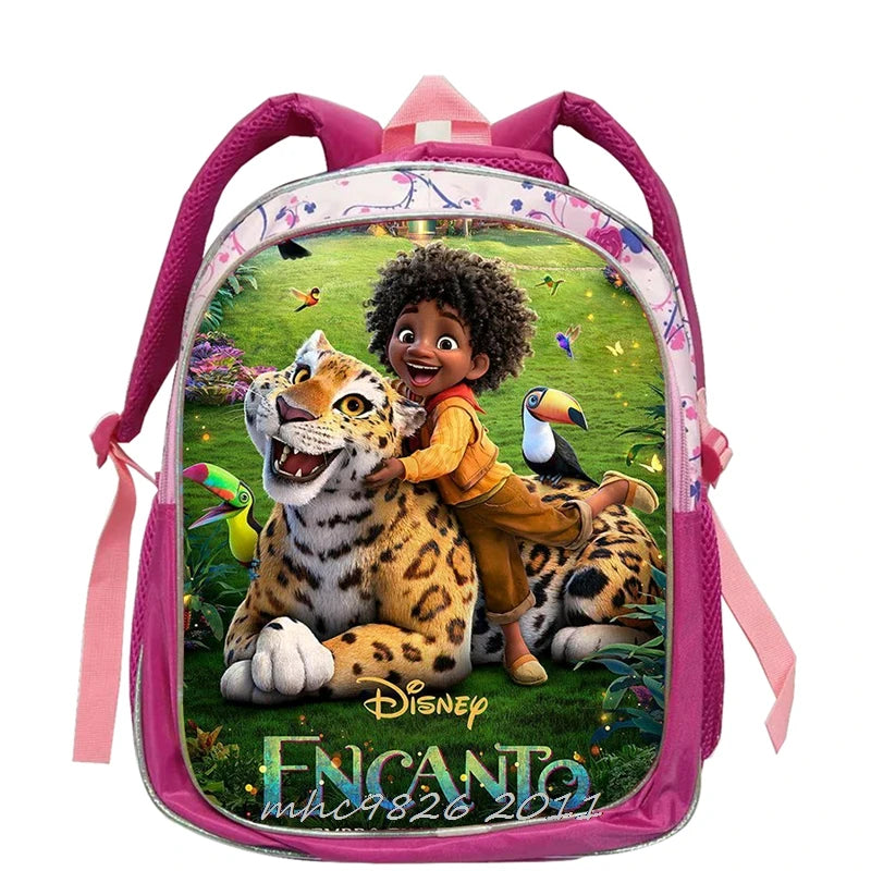Pink Cartoon Baby Girls Schoolbag For Kindergarten Encanto Waterproof