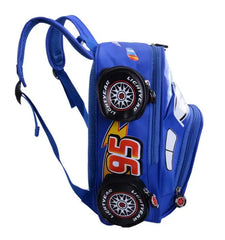 Kids Cartoon Car School Bag Boys Girls Backpack