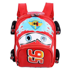 Kids Cartoon Car School Bag Boys Girls Backpack