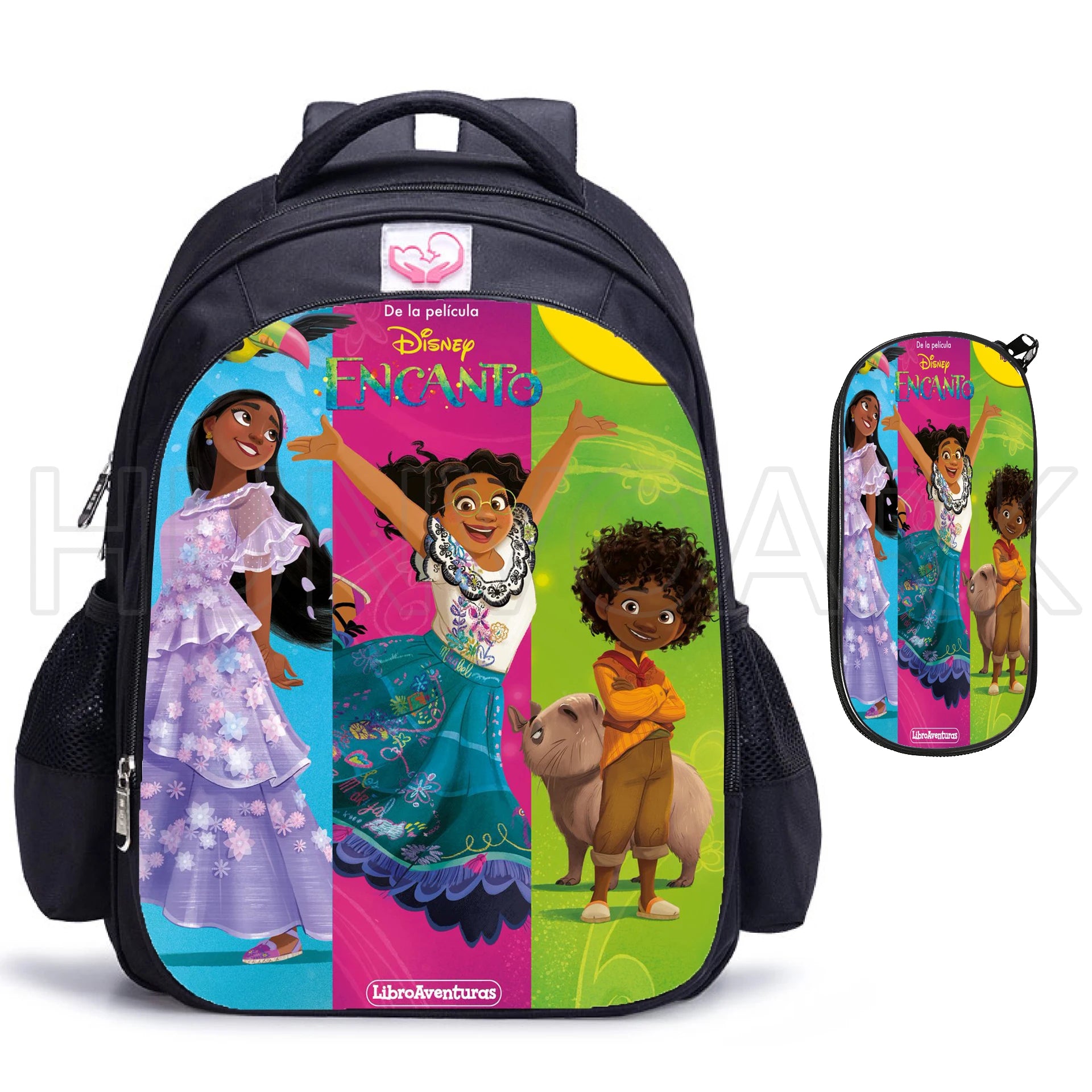 Encanto Kids Backpack Mirabel Madrigal Girls School Bags Students Princess Print
