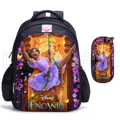 Encanto Kids Backpack Mirabel Madrigal Girls School Bags Students Princess Print