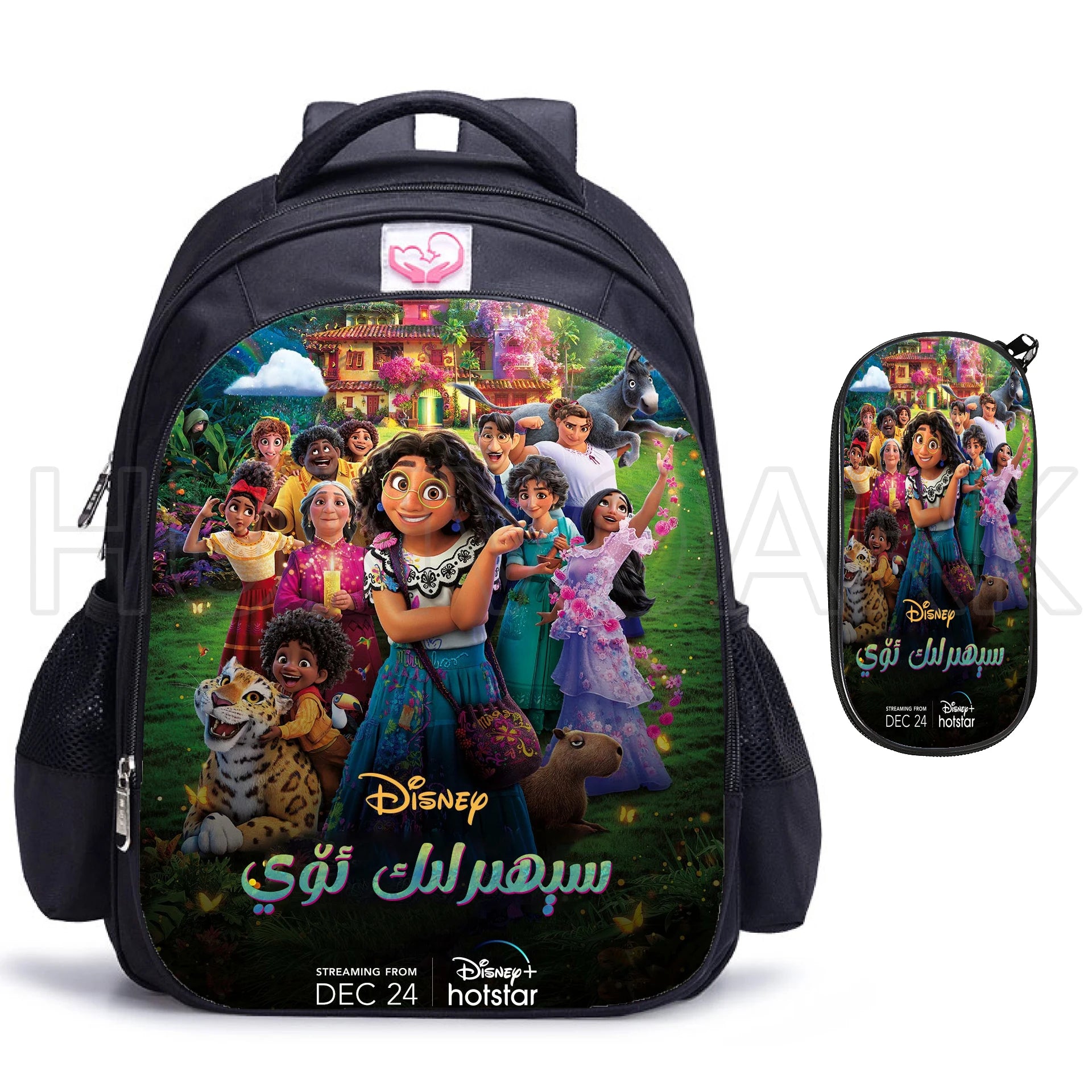 Encanto Kids Backpack Mirabel Madrigal Girls School Bags Students Princess Print