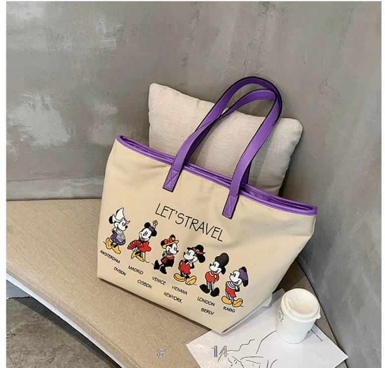 Large Capacity Canvas Tote Female Shoulder Bag Fabric Cotton Cloth Reusable