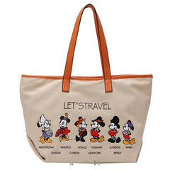 Large Capacity Canvas Tote Female Shoulder Bag Fabric Cotton Cloth Reusable