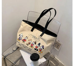 Large Capacity Canvas Tote Female Shoulder Bag Fabric Cotton Cloth Reusable