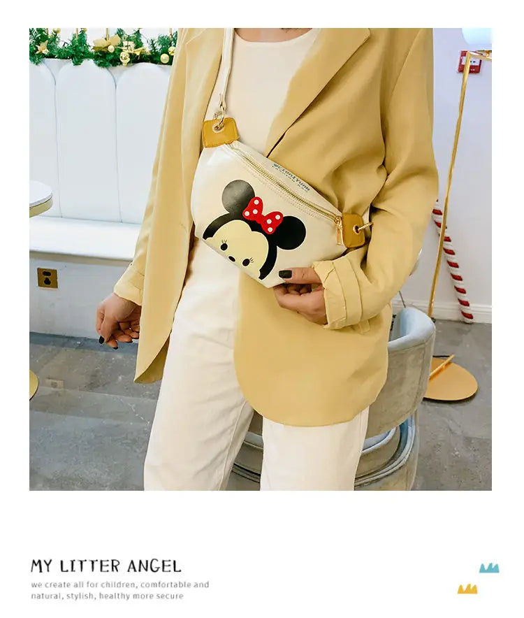 Mickey Waist Bag Cartoon Chest Bag Student Oblique Bag