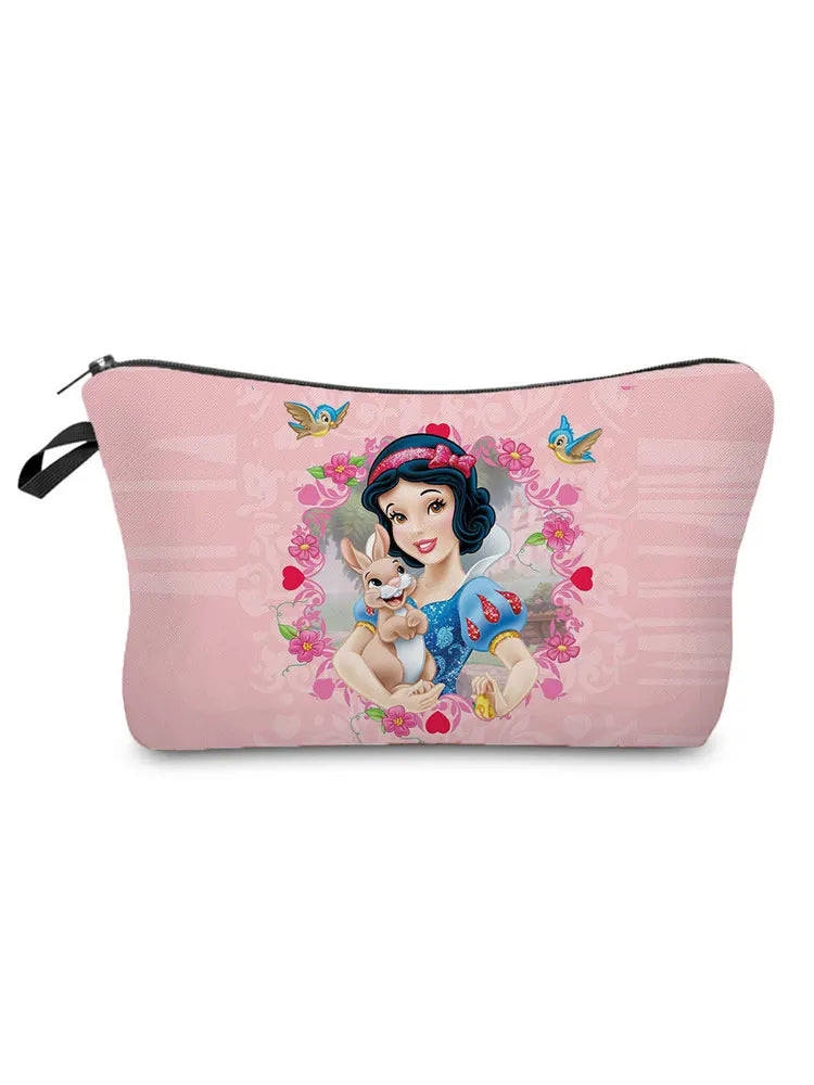 Princess Mermaid Printing Cosmetic Bags Travel Mini Makeup Bag