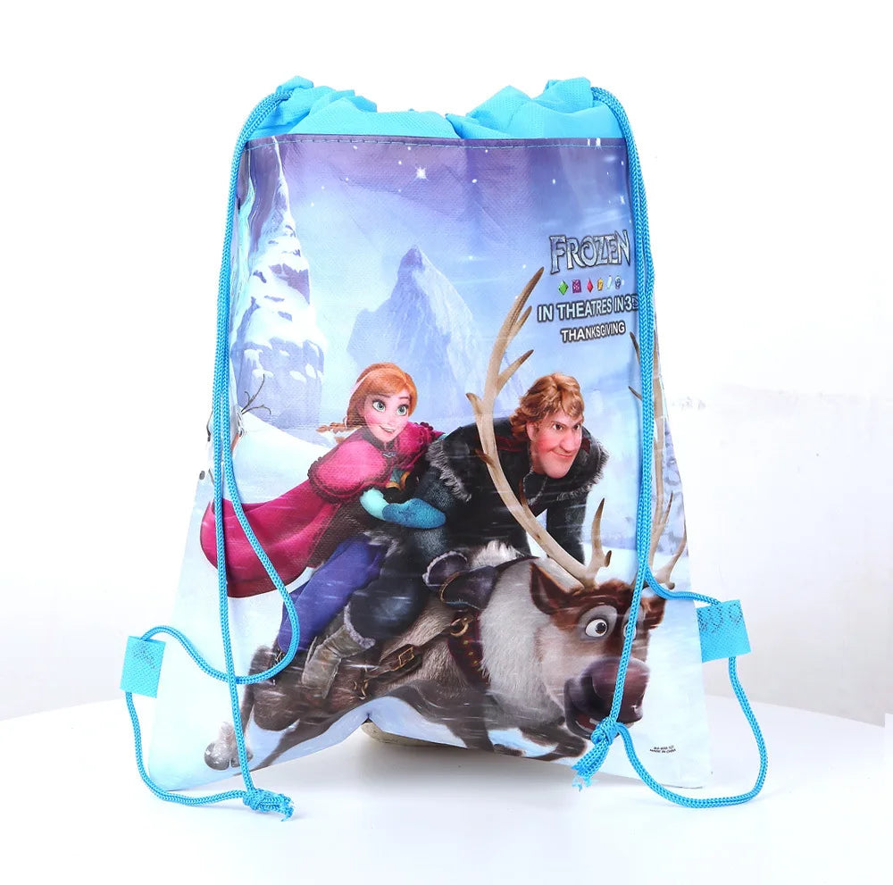 Snow And Ice Lucky Kids Bag Student Kindergarten Non Woven Bundle Bag Handbag