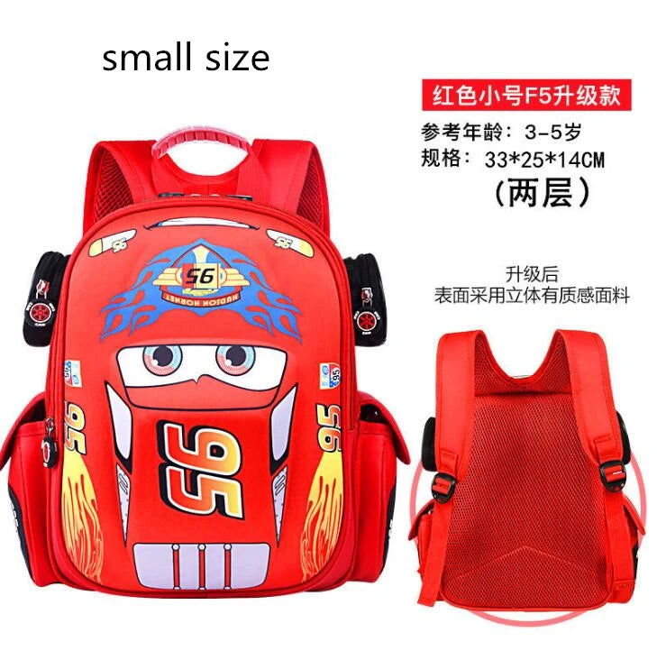 Kids Car Cartoon Backpack for Boys Girls 3-12 Years Old