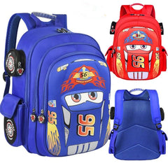 Kids Car Cartoon Backpack for Boys Girls 3-12 Years Old