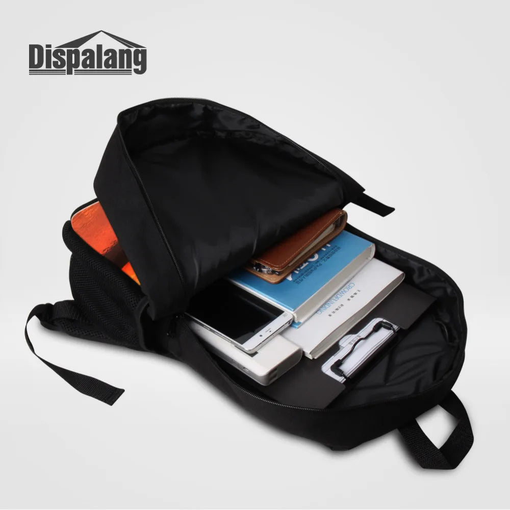 Teenagers Fox School Backpack Animal Print Book Bag Travel Shoulder Mochila