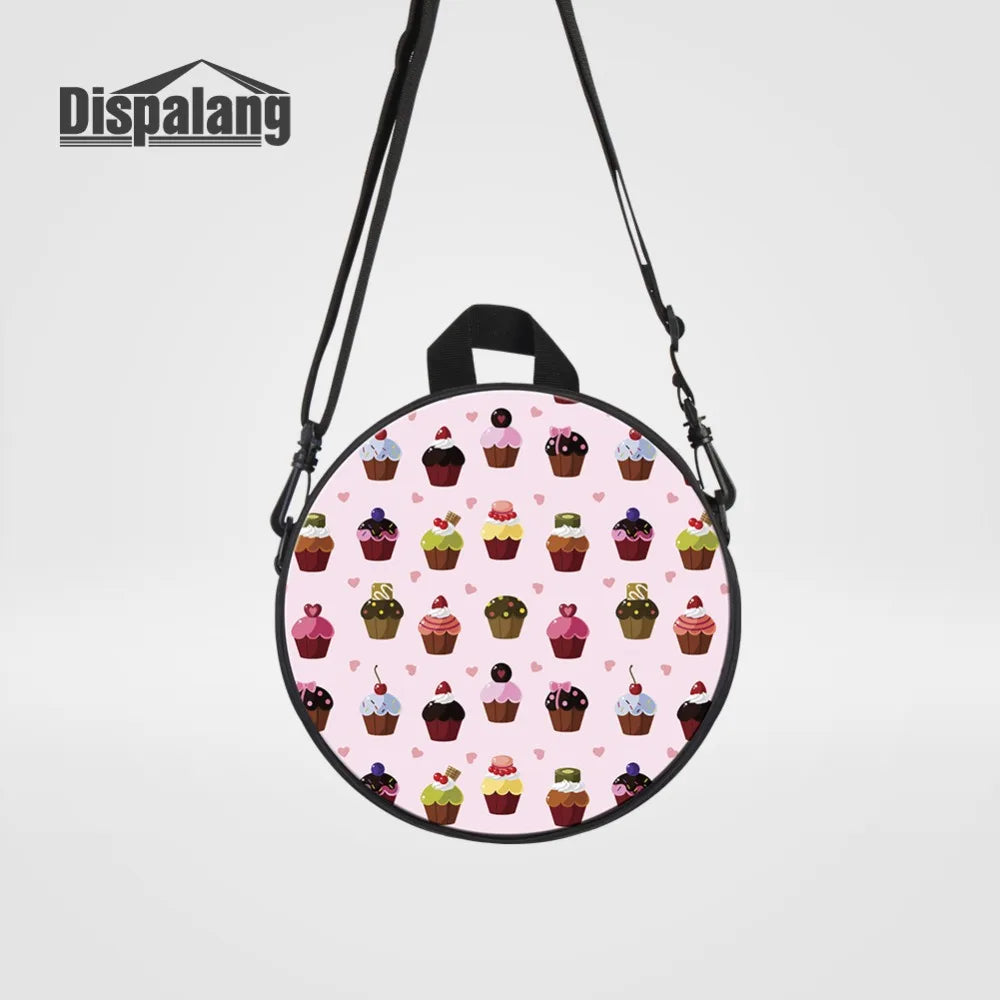 Ice Cream Cake Print Mini Backpack for Women Children Book Bags 9-inch