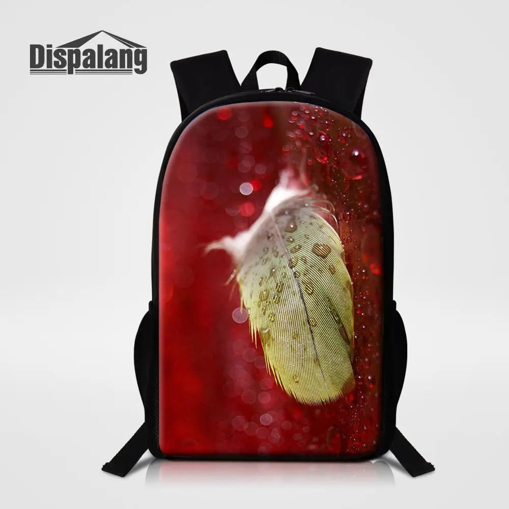 Chocolate Print School Bag Backpack Large Capacity Rucksack
