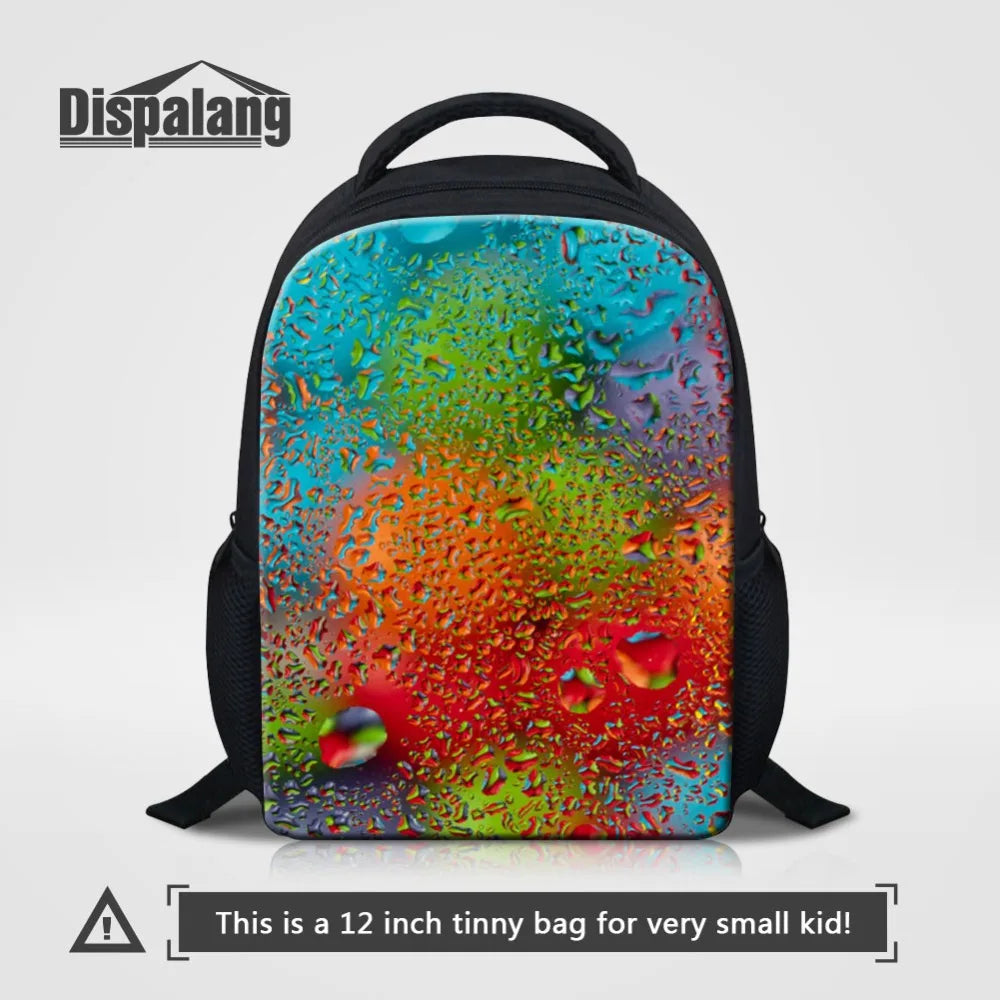 Colorful Water Drops Printing Kids School Bag Preschool