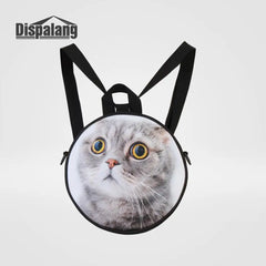 Cartoon Unicorn Rainbow Round Backpack for Kids