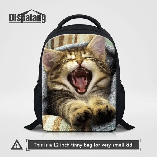 Cat Print Kids School Bag for Kindergarten Children